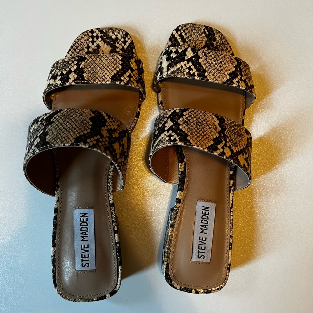 Steve Madden Jaron Python Sandals Size 7